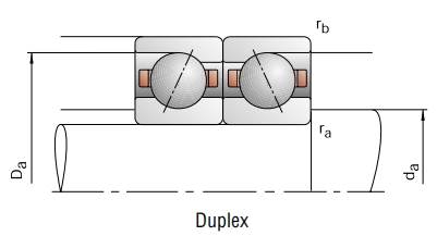 角接觸球軸承，品牌：BARDEN，尺寸圖2