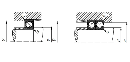 角接觸球軸承，品牌：FAG，尺寸圖2